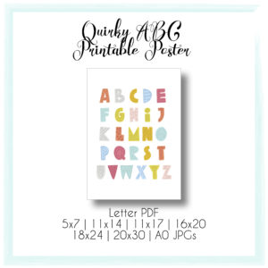 quirky colorful abcs poster